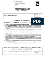 Prova UFF Administrador 2021