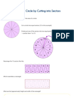 Area of A Circle by Cutting Into Sectors