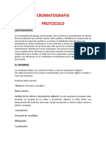 Protocolo - Cromatografía