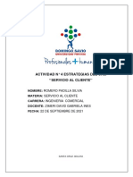 Actividad #4 Estrategias Del CRM (Servicio Al Cliente)