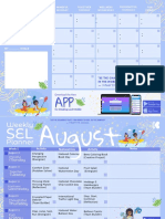 August SEL Calendar Printables