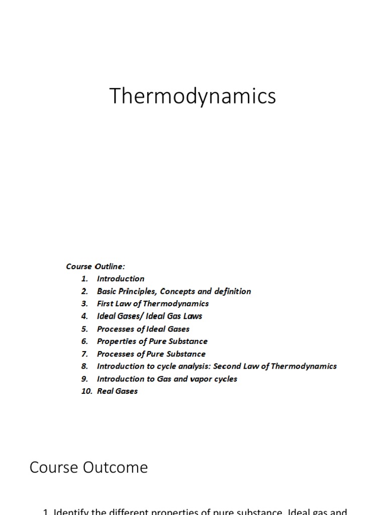 Thermodynamics 1 Lecture | PDF | Thermodynamics | Temperature