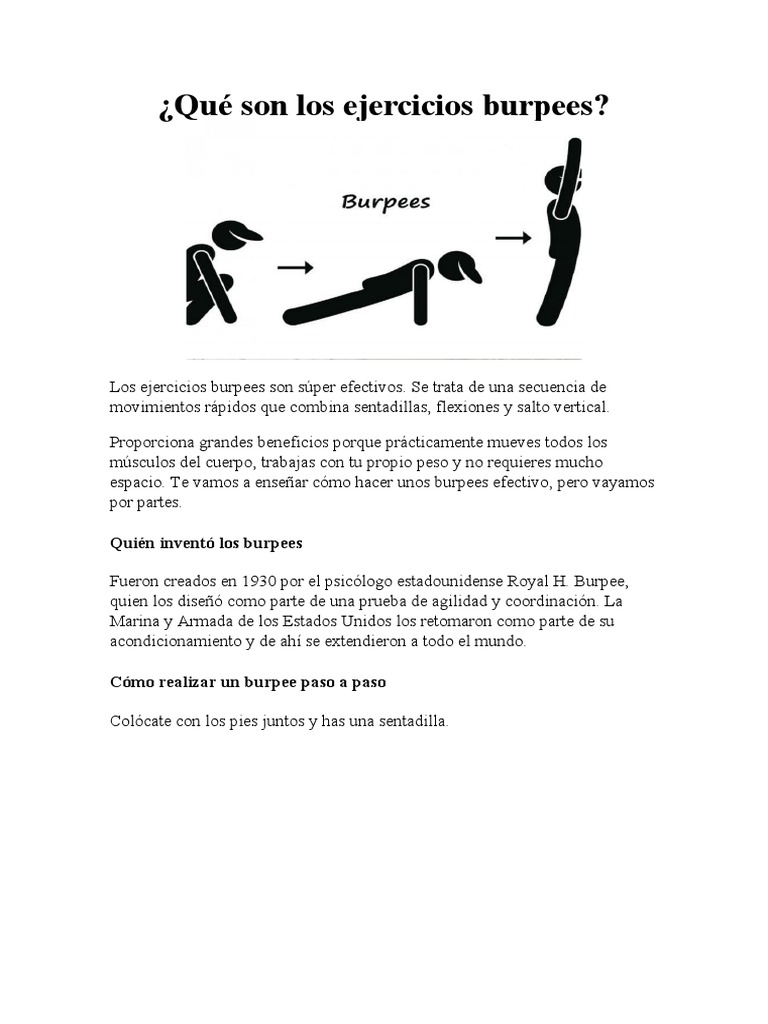 Qué Son Los Ejercicios Burpees PDF