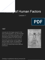 History of Human Factors: Lesson 1