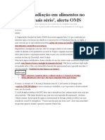 Contaminação de Alimentos No Japão