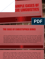 Example Cases of Forensic Linguistics