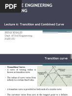 Advance Engineering Surveying: Lecture 6: Transition and Combined Curve