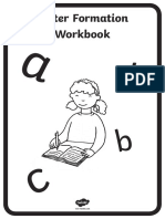 T L 068g Letter Formation Workbook Black and White Upper and Lower Case Straight F K - Ver - 1