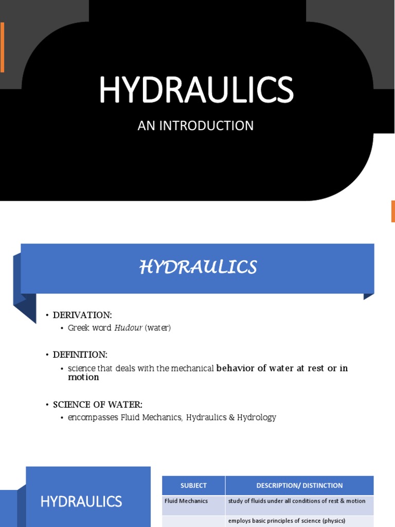 1 - Introduction To Hydraulics | PDF | Social Science | Science ...