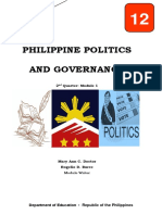 Philippine Politics and Governance: 2 Quarter: Module 1