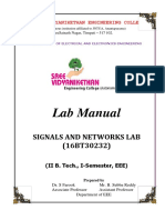 Signals and Networks Lab Manual