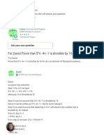 For David Prove That 5 N - 4n - 1 Is Divisible by 16 For All : Math Homework