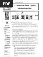 Comentario de Texto Literario | PDF