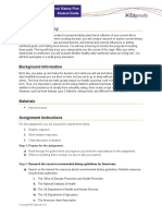 Assignment Summary: Creating A Personal Dietary Plan