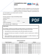 SABE 1 - Avaliação Diagnóstica - Português - Matemática - Ciências - 1ª SÉRIE EM