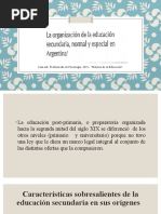 La Organización de La Educación Secundaria Normal y Especial en Argentina