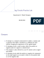 Analog Circuits Practice Lab: Experiment-2: Diode Clampers