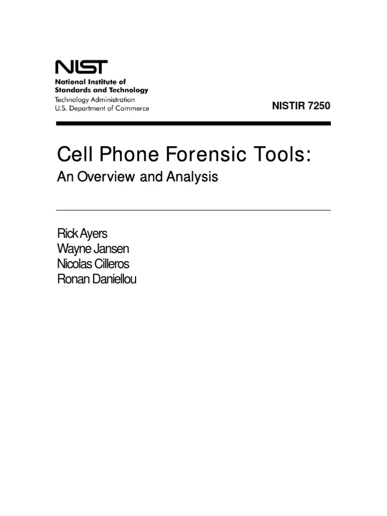 Cell Phone Forensic Tools:: An Overview and Analysis | PDF | Mobile ...