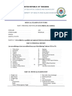 Medical Examination Form