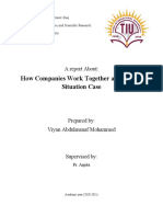 How Companies Work Together and An HR Situation Case: A Report About