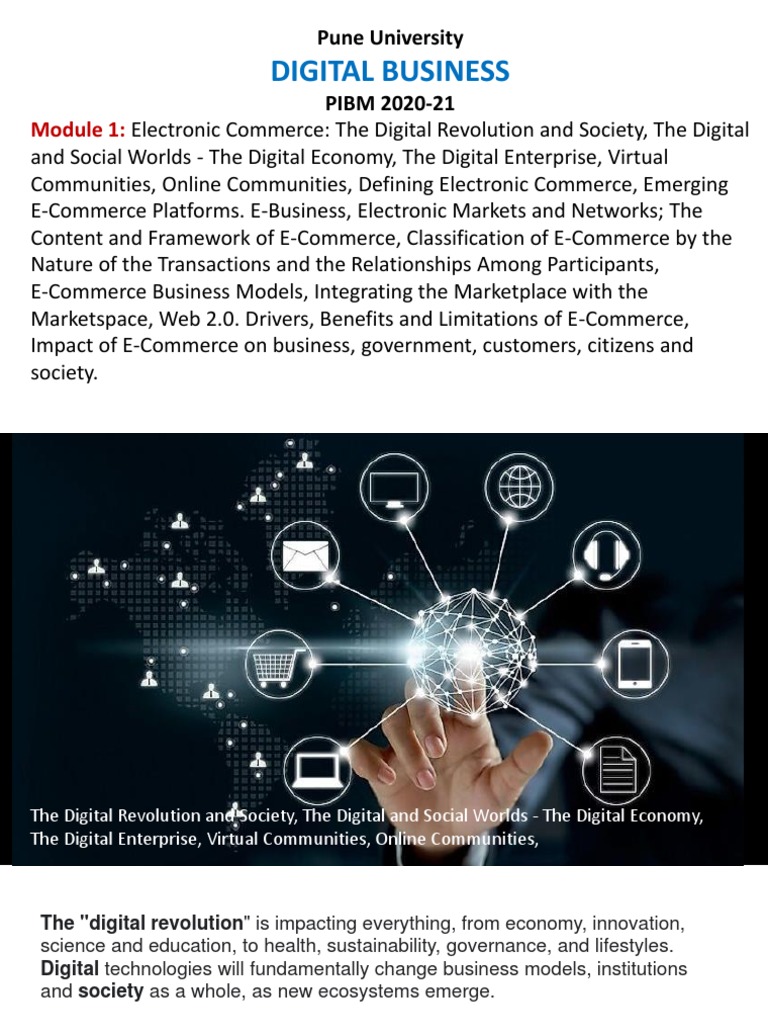 E-Commerce and Digital Business Overview | PDF | E Commerce | Web 2.0
