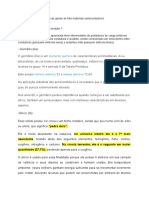 Características Gerais de Três Materiais Semicondutores