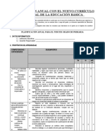 PLANIFICACION CURRICULAR MODELO 3° GRADO