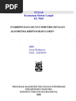 Download Enkripsi Data Kunci Simetris Dengan Algoritma Kriptografi LOKI97 by hans_christianto SN53220872 doc pdf