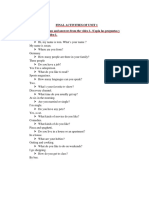 Final Activities of Unit 1 1. Copy The Questions and Answers From The Video 1. /copia Las Preguntas y Respuestas Del Video 1