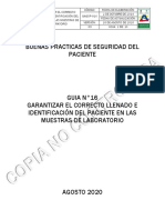 Gagsp-016 V3 Garantizar El Correcto Llenado e Identificacion Del Paciente en Las Muestras de Laboratorio