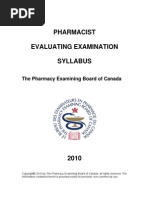 Syllabus2010 - Pharmacy Evaluation Exam