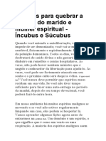 Orações para Quebrar A Aliança Do Marido e Mulher Espiritual - Íncubus e Súcubus