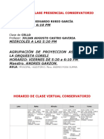 Horario de Clase Presencial Conservatorio