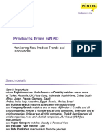 Products From GNPD: Monitoring New Product Trends and Innovations
