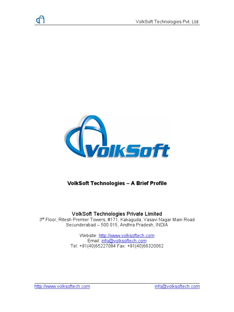 Volksoft Technologies Pvt. LTD | PDF | Software Development ...