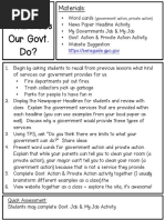 What Does Our Govt. Do?: Lesson 5