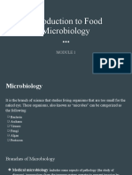 Introduction To Food Microbiology