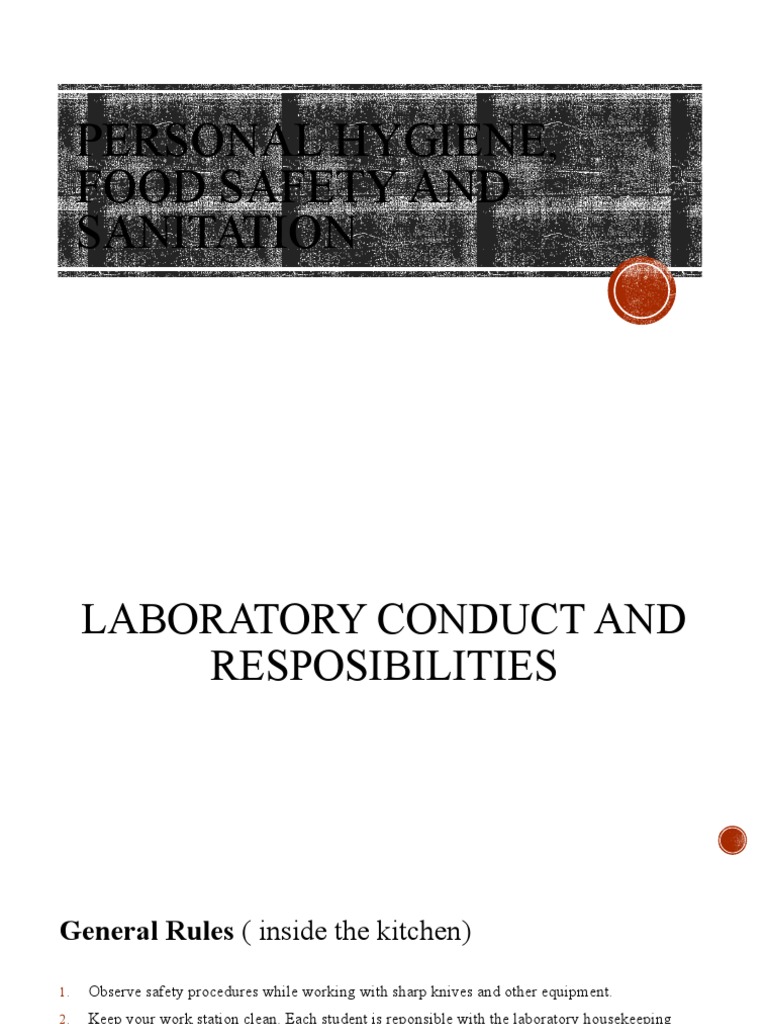 Personal Hygiene, Food Safety and Sanitation | PDF | Foodborne Illness ...