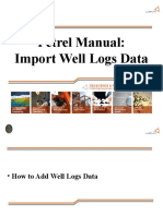Petrel Manual: Import Well Logs Data