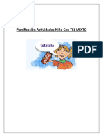 Planificación Actividades Niño Con TEL MIXTO