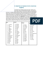 List of English Adjectives