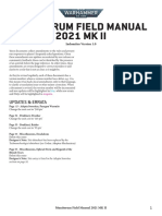 Munitorum Field Manual 2021 MK II: Updates & Errata
