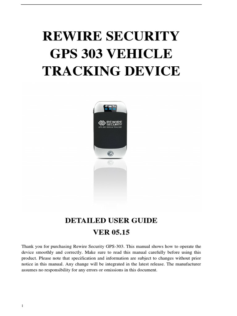 Rs303 Gps Tracker User Manual PDF General Packet Radio Service