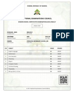 National Examinations Council: Federal Republic of Nigeria