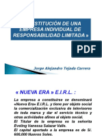 Constitución de una E.I.R.L.