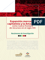 Expansion Mercantil Capitalista y La Amazonia Frontera Recursos Siglo Xxi