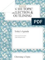 En 101 Topic Selection and Outlining