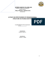 A Study On Effectiveness of Organizational Structure in Hyundai Motors