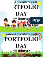 Maramag Elementary School Portfolio 1st Quarter Grades