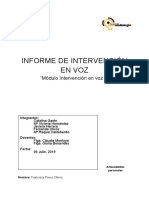 Informe de Intervención Voz